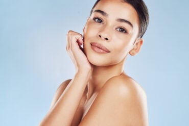 beautiful woman with glowing skin